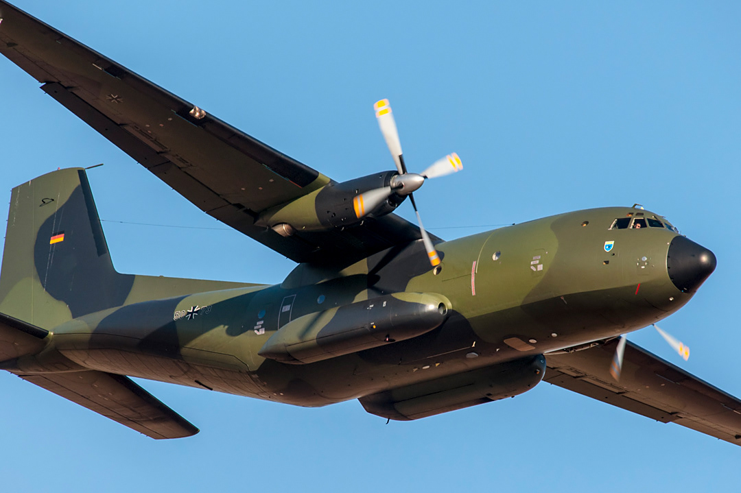 Luftwaffe's Transall C-160D in flight