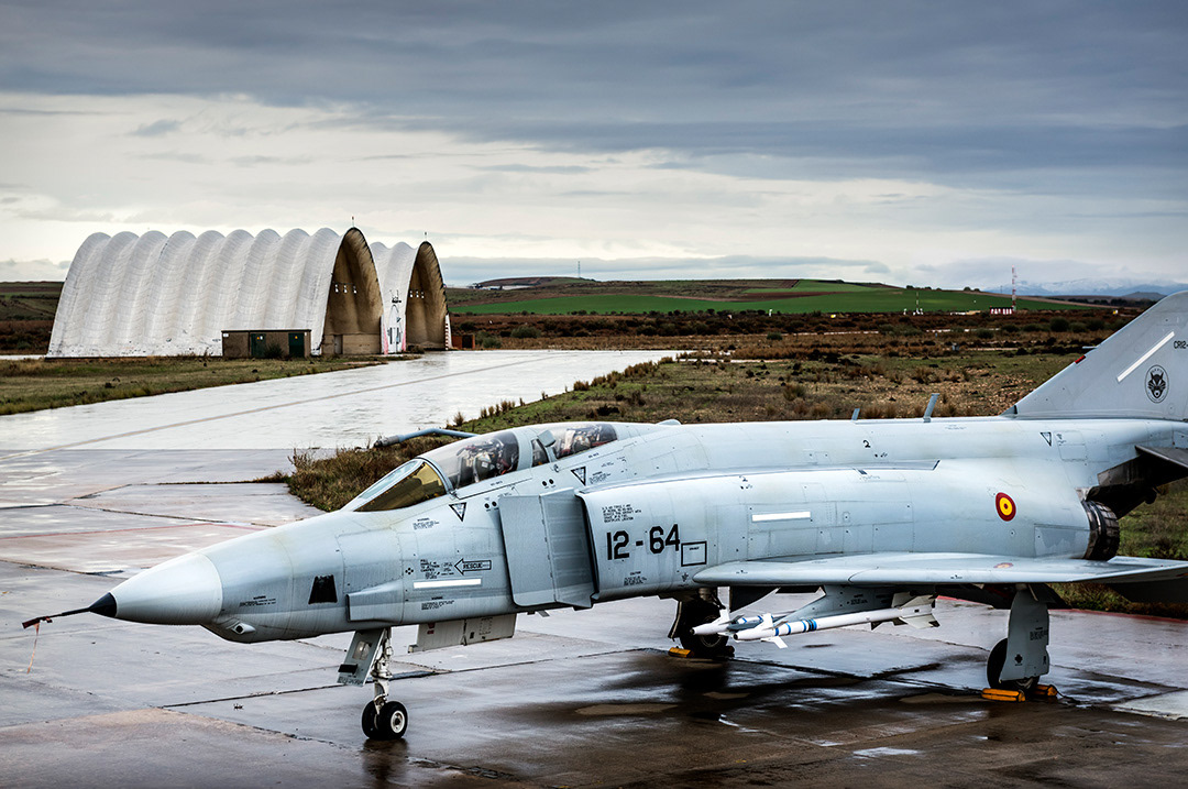 An old McDonnell Douglas RF-4C Phantom II from the former 123 squadron of the 12th Wing of the Spanish Air Force.