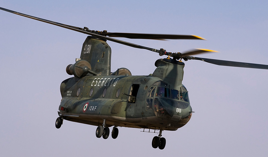Italian Ch 47 Chinook operating in Afghanistan. 