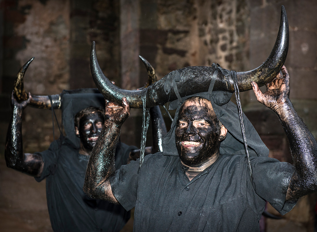  "Devils Luzón" Carnival in the streets of Luzon (Guadalajara, Spain). 