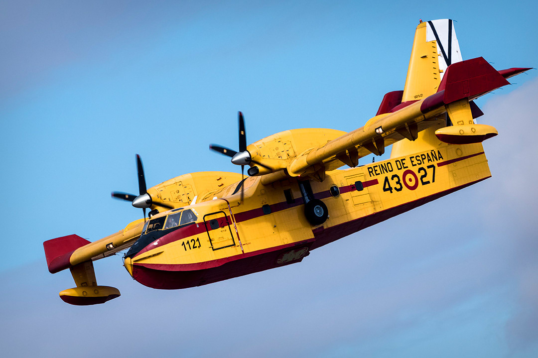 Canadair CL-415T of the 43 Group of the Spanish Air Force in flight.