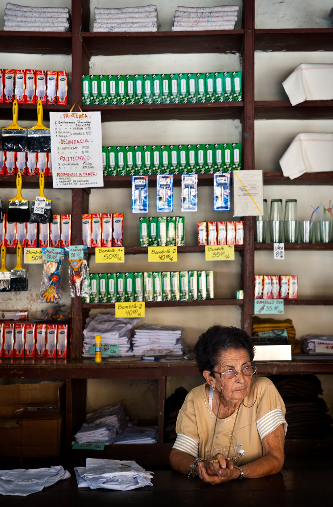 Shop in Santa Clara. Shortage and poor variety of products is something common in state's cuban shops.