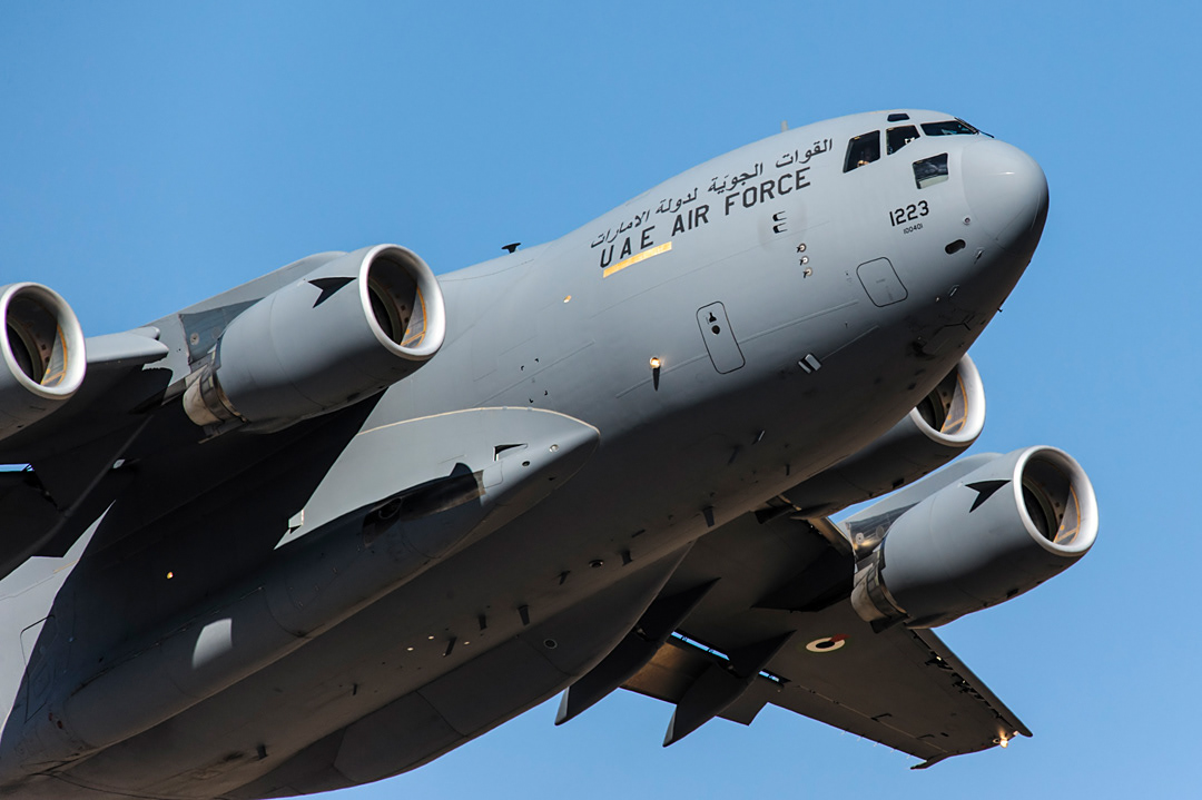 UAE Air Force's C17 taking off.