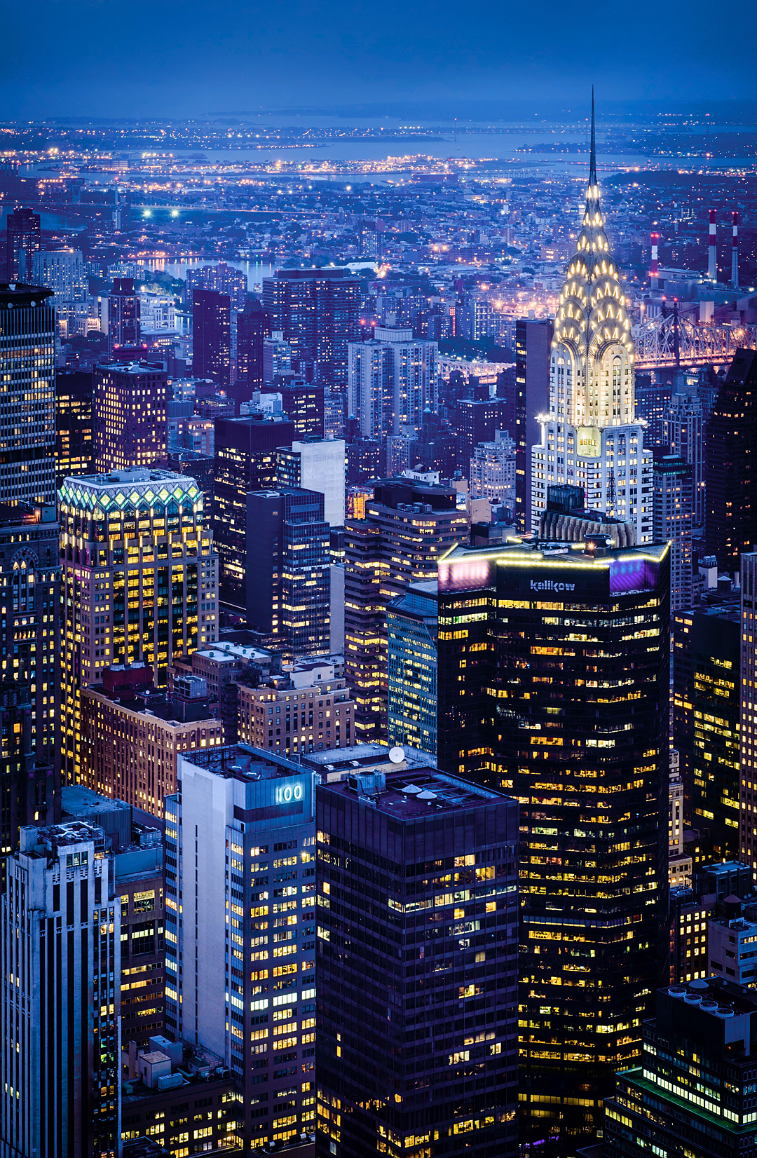 View of New York City from the Empire State Building. 