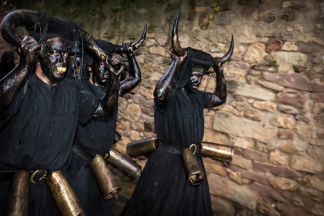  "Devils Luzón" Carnival in the streets of Luzon (Guadalajara, Spain). 