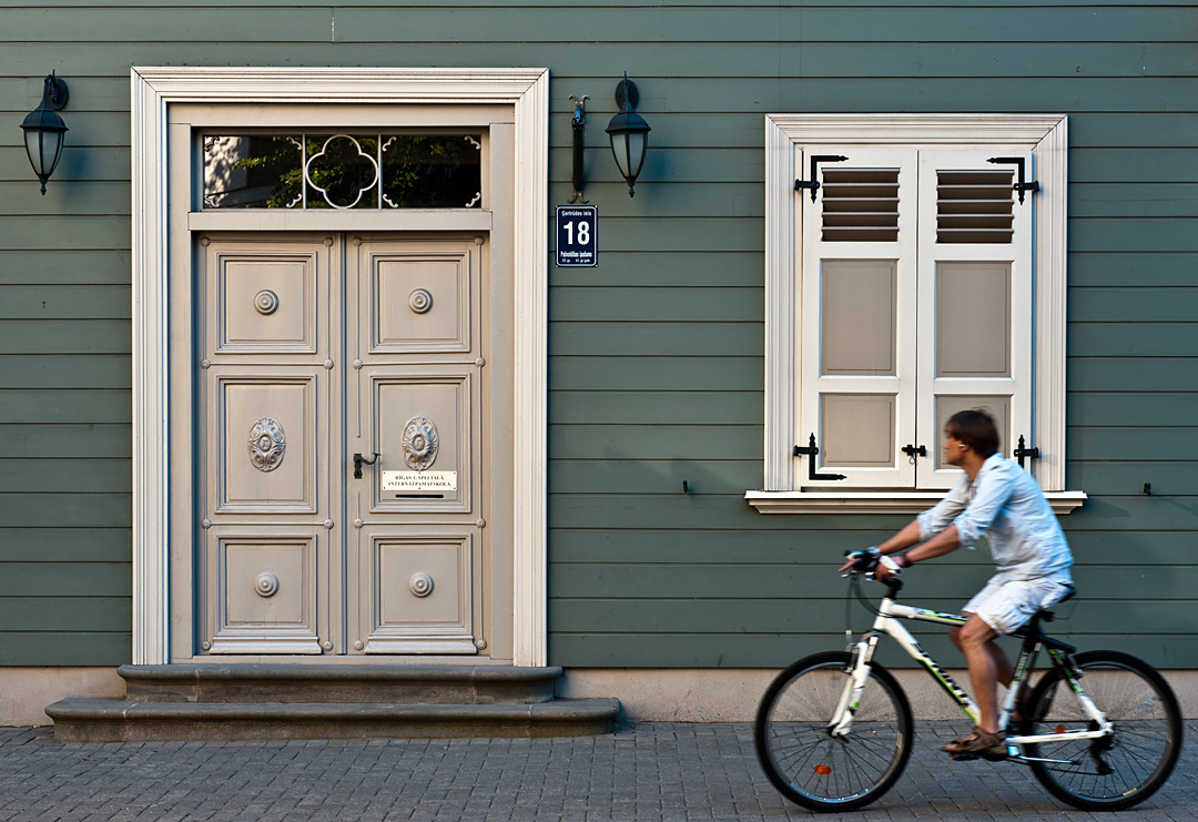 Typical wood house in Riga. 
