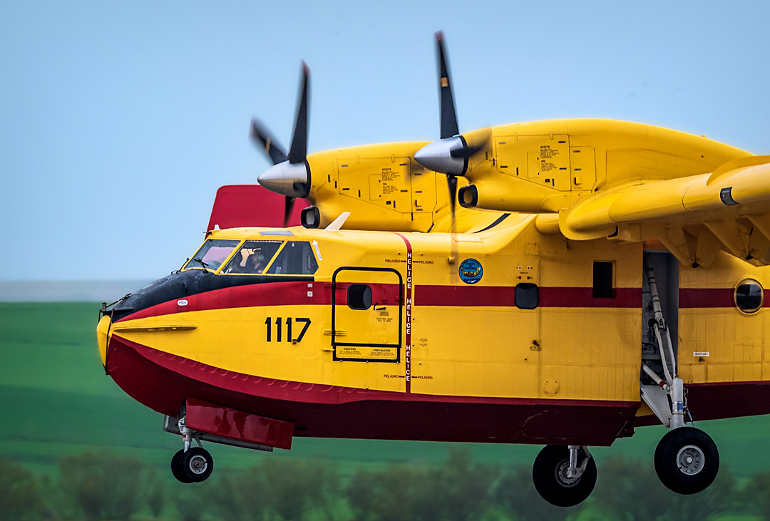 Canadair CL-415T of the 43 Group of the Spanish Air Force in flight.