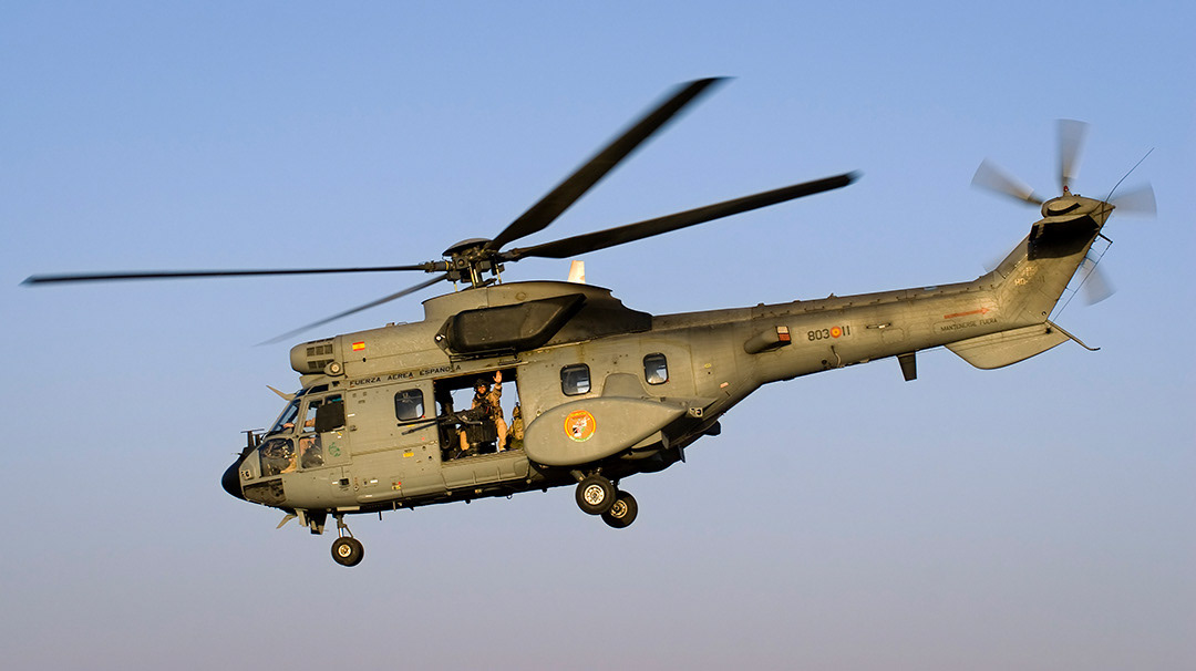 Spanish Eurocopter AS 332 Super Puma operating in Afghanistan 