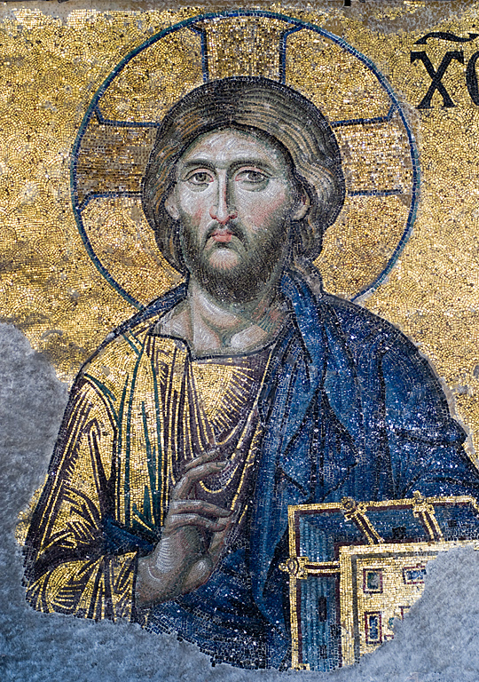 Mosaic in Hagia Sofia (St. Sofia) Istambul. 