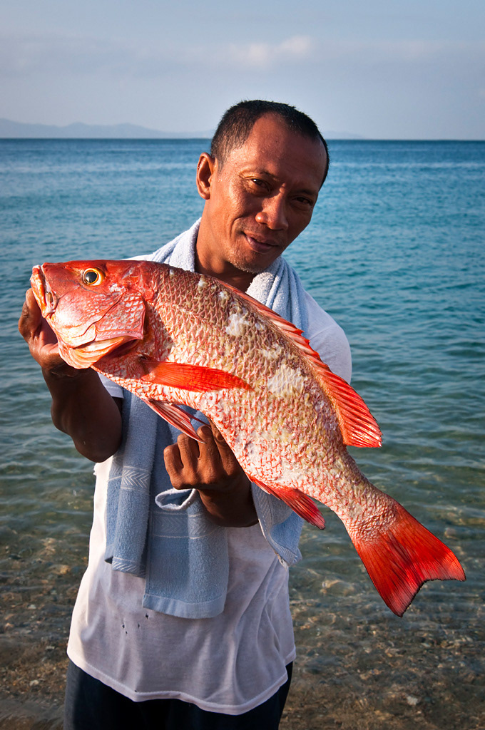 Fisherman in White Beach, Puerto Galera. 