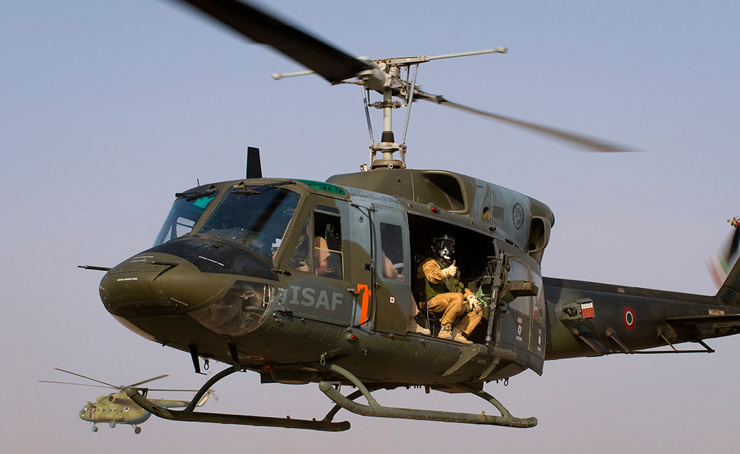 Italian AB212 operating in Afghanistan.