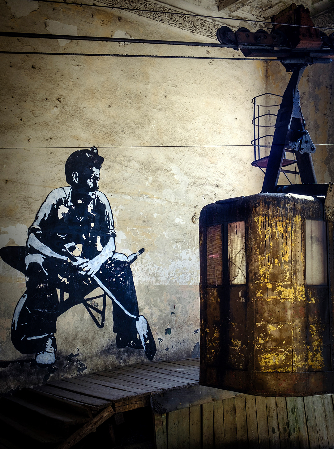 A cable cars station in Chiatura. 