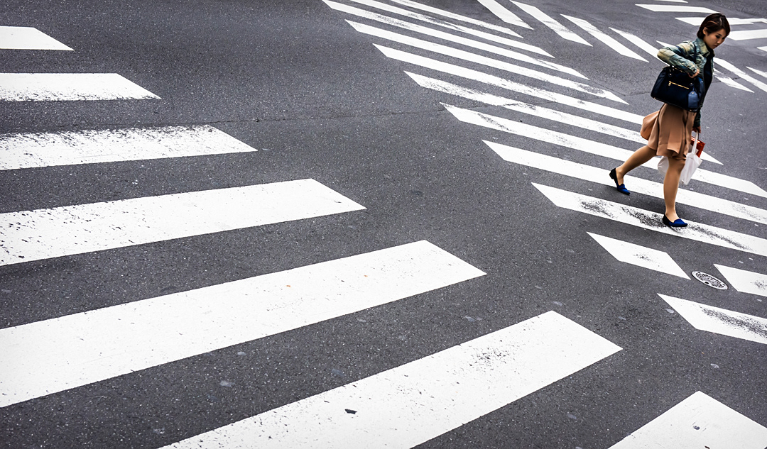 Scramble crossing in Shibuya.