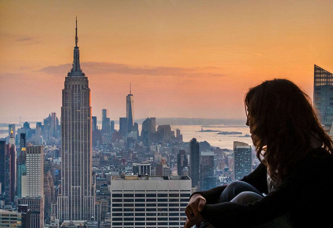 A view of Manhattan from the Top of Rocks' observatory. 