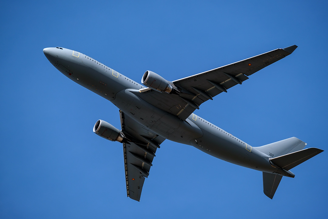 Airbus A330 of the 45th Spanish Air Force Group in flight.