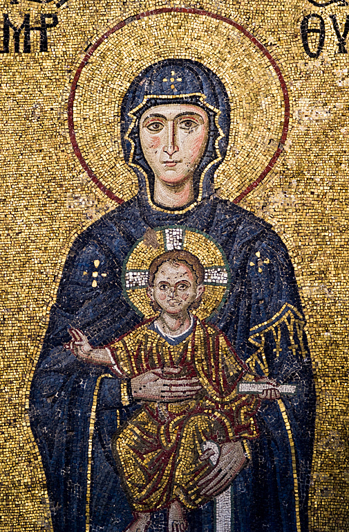 Mosaic in Hagia Sofia (St Sofia) Istanbul. 