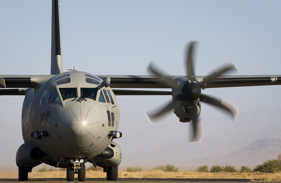 Alenia C-27J Spartan of the Aeronautica Militare Italiana in Herat, Afghanistan.