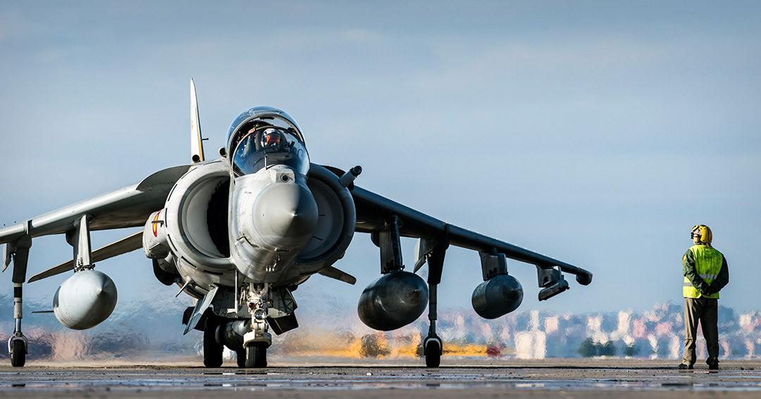 AV-8B Harrier II Plus of the 9th Aircraft Squadron of the Spanish Navy. 
