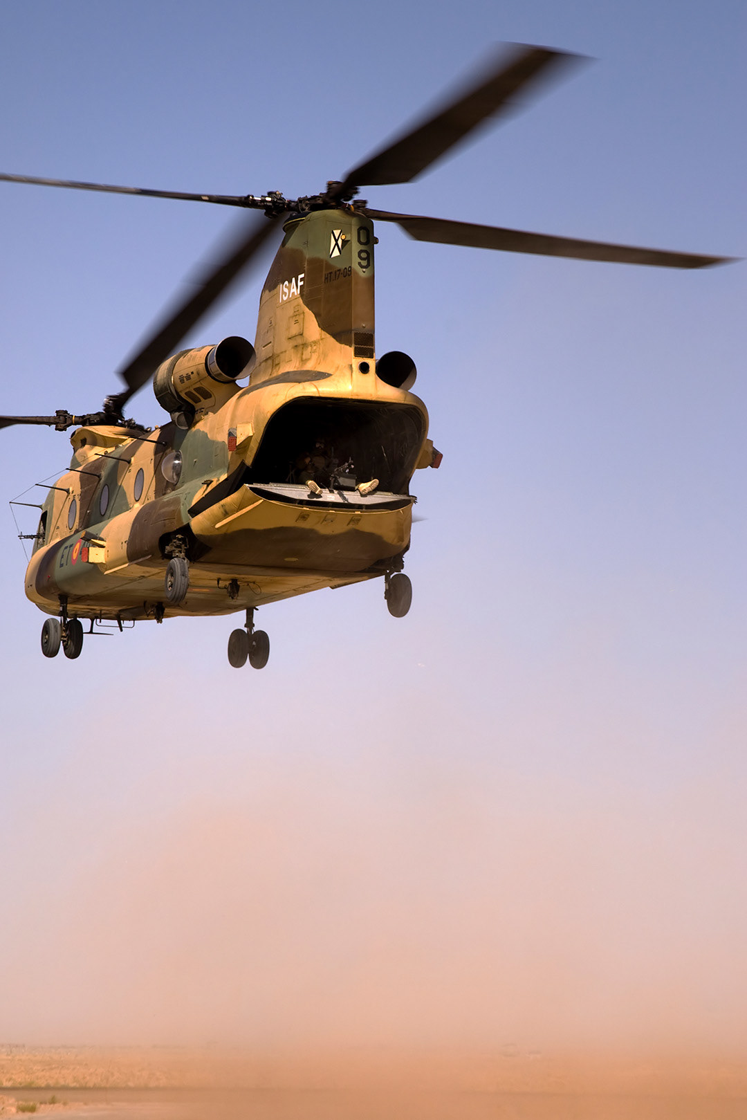 Spanish Ch 47 Chinook operating in Afghanistan. 
