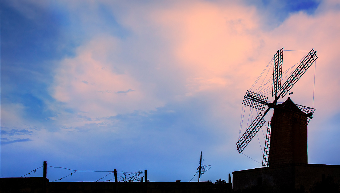 Xarolla windmill in Zurrieq, Malta island. 