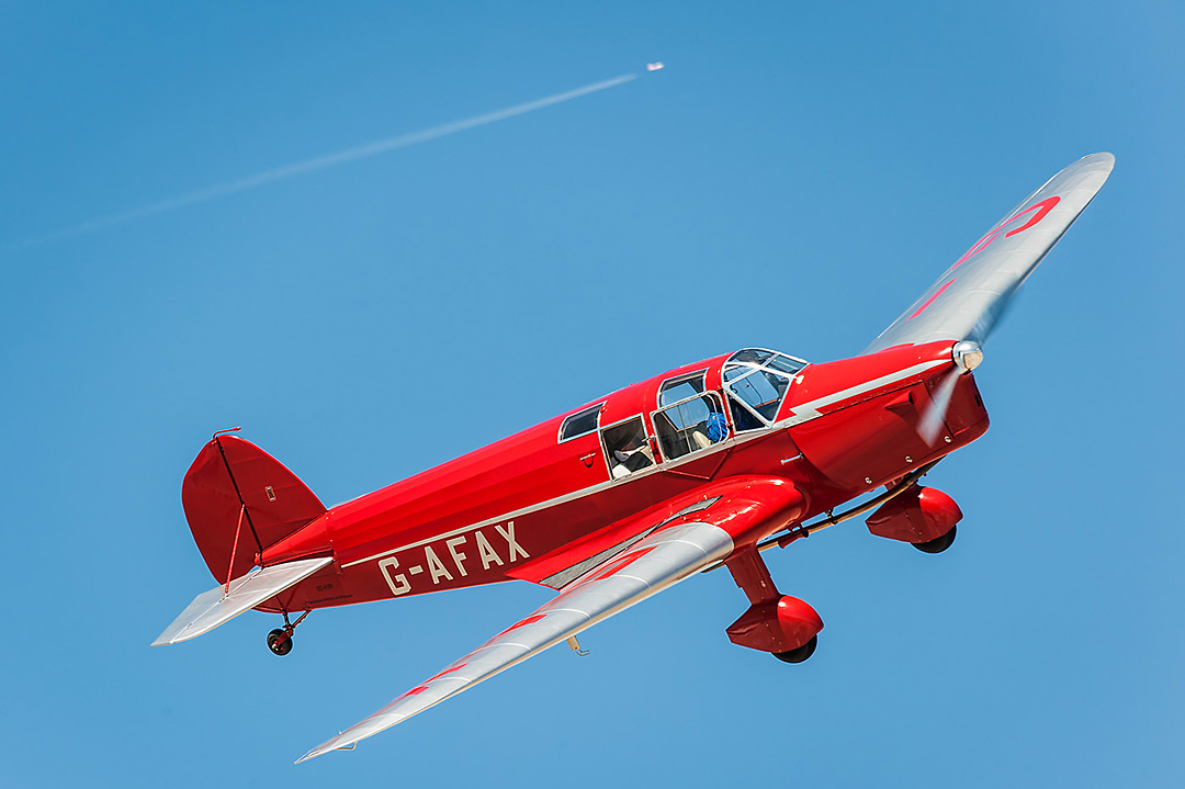 BA Eagle2 G-AFAX of the Fundación Infante de Orleans during an air show at the Cuatro Vientos airfield.