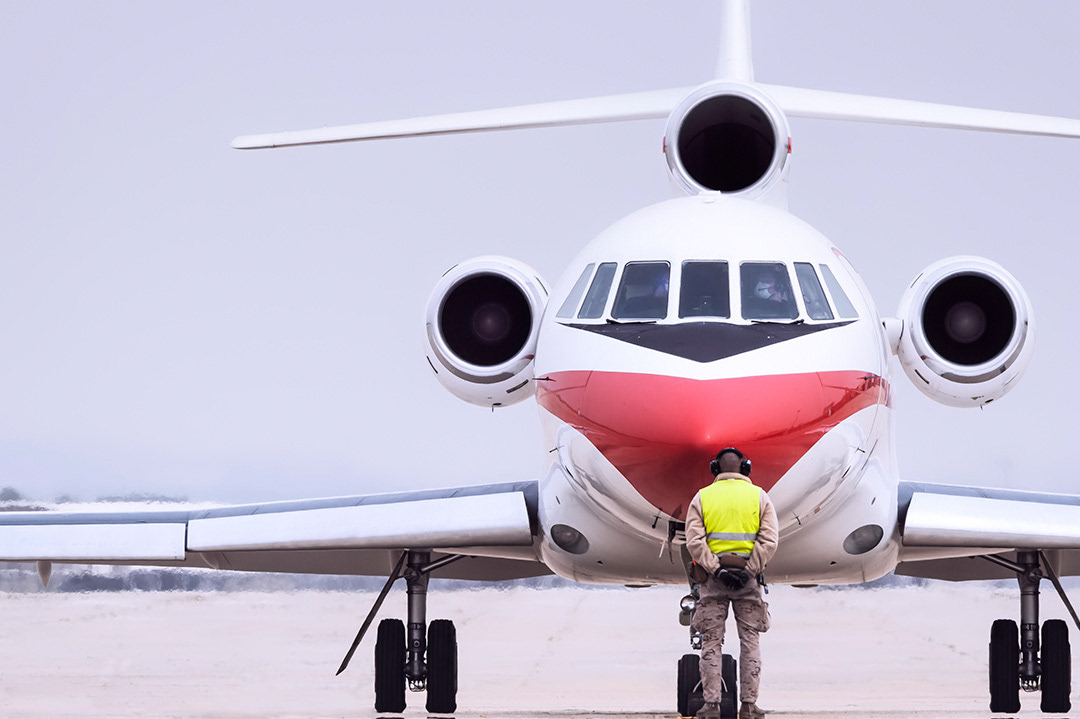Dassault Falcon 900 from the 45th Spanish Air Force Group. 