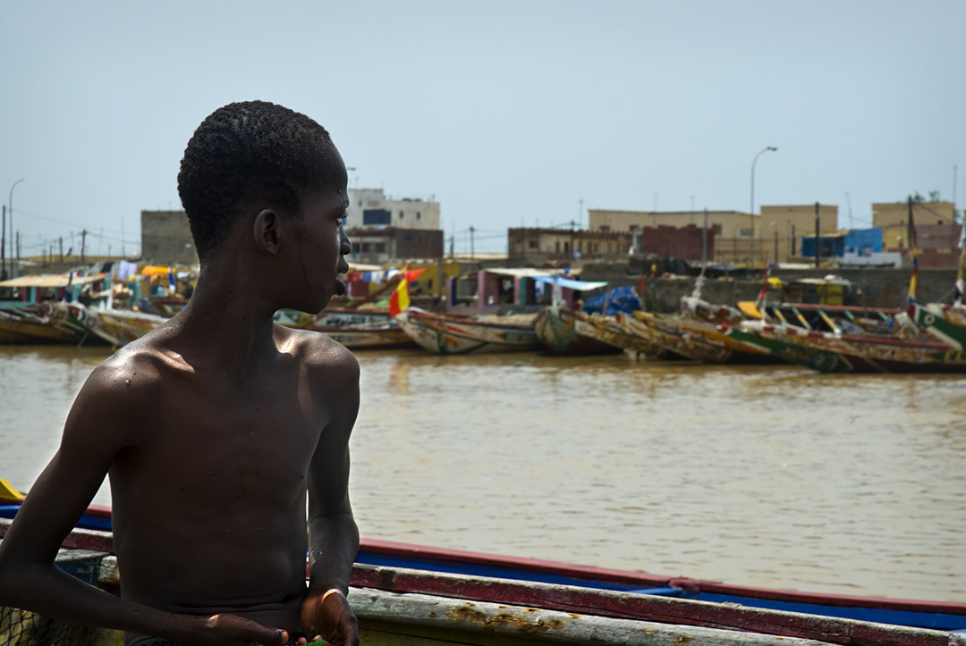 Young fisherman in Saint-Louis du Senegal. 