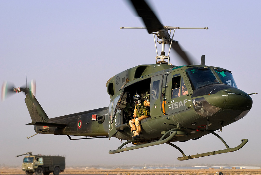 Italian AB212 operating in Afghanistan.