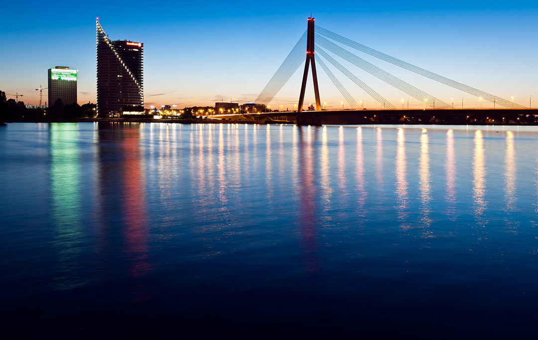 Vansu bridge over Daugava river. 