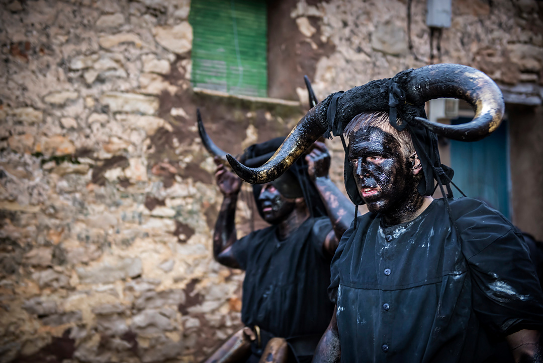  "Devils Luzón" Carnival in the streets of Luzon (Guadalajara, Spain). 