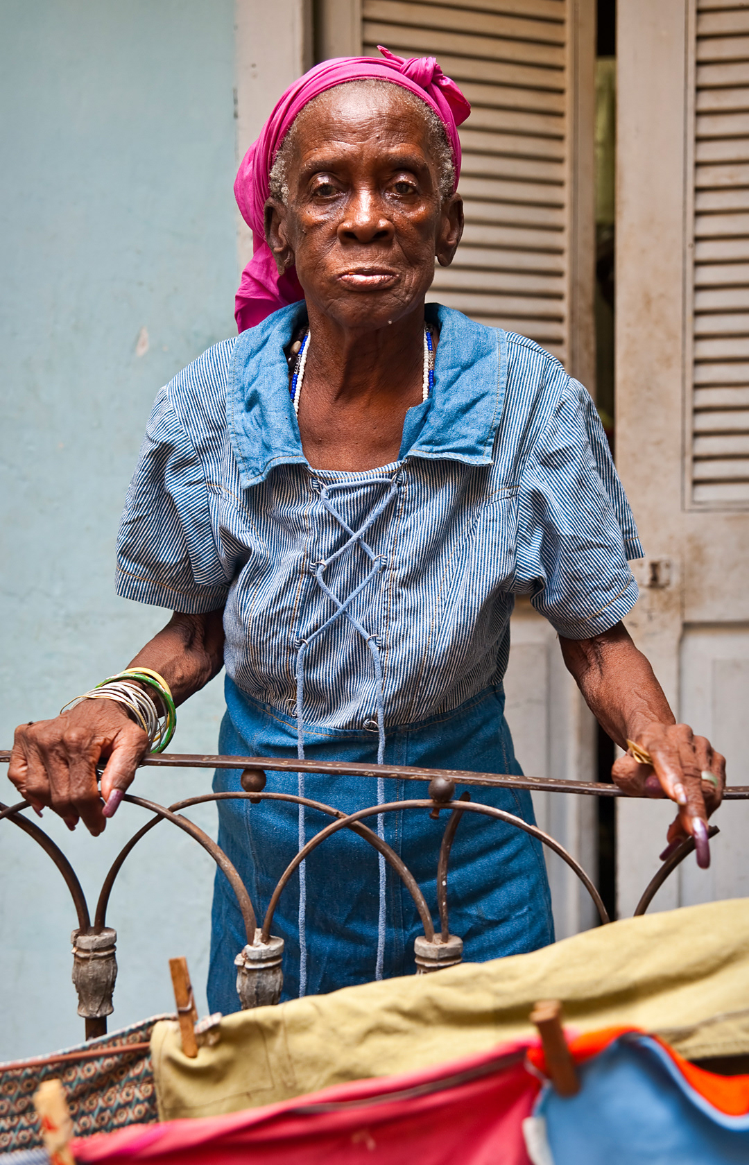 Old woman in her house of La Habana. The cuban sanitary system has allowed that Cuba should have one of the highest life expectancies of Latin America. 