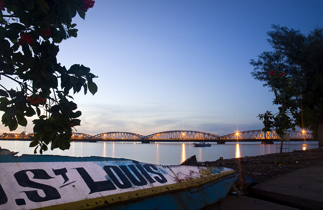 Faidherbe bridge over Senegal river in Saint-Louis du Senegal. 