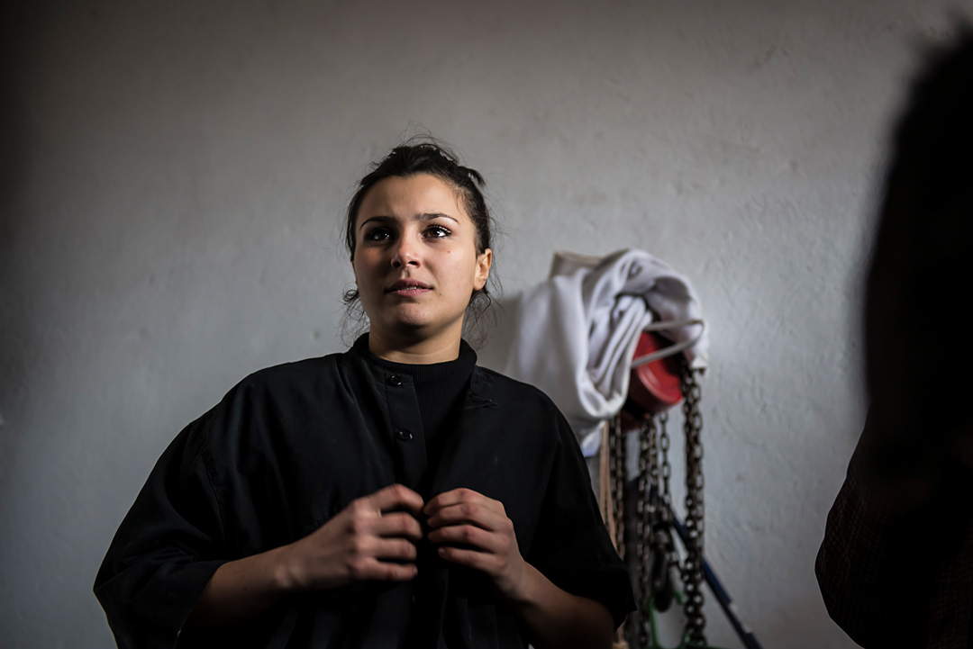  "Devils Luzón" preparing for Carnival in Luzon (Guadalajara, Spain). 