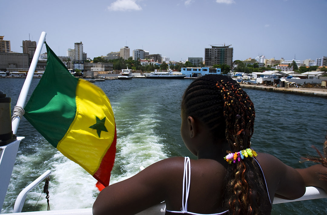 Dakar harbour from the ferry which connects with Gore. 