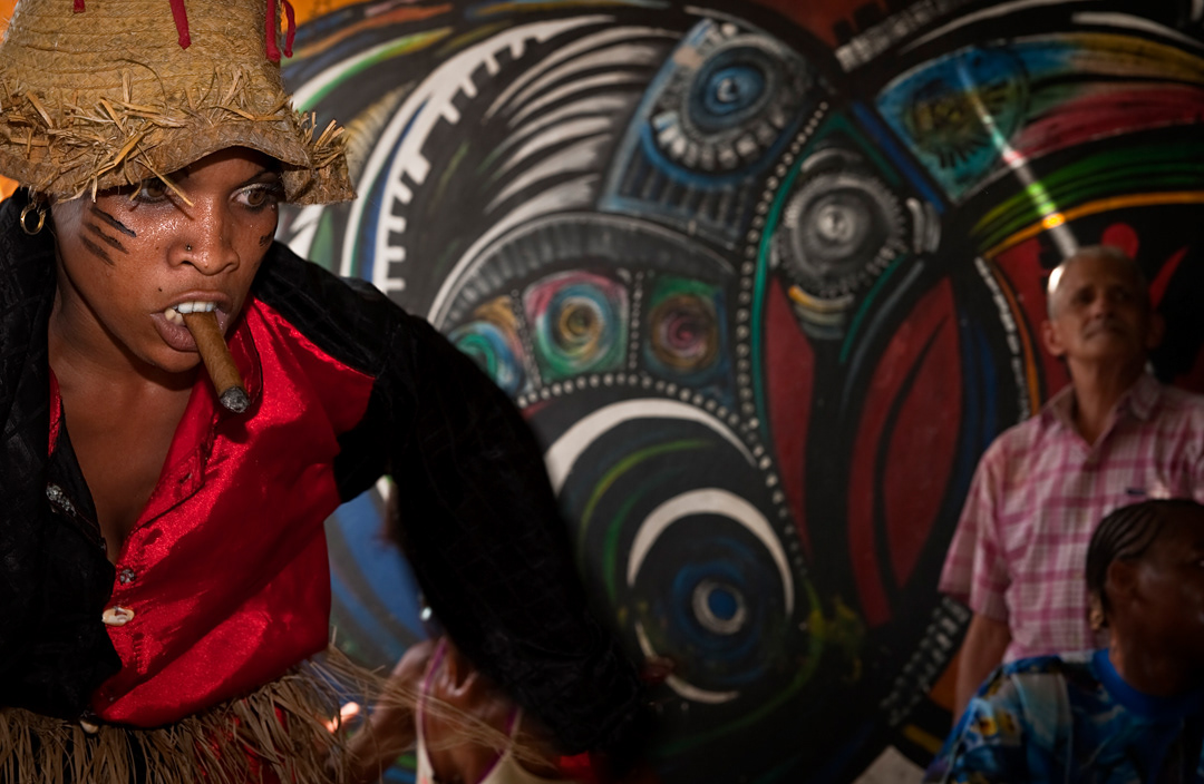 Saint's ritual in el Vedado, La Habana. Afro-cuban religions are very spread within cuban society. 