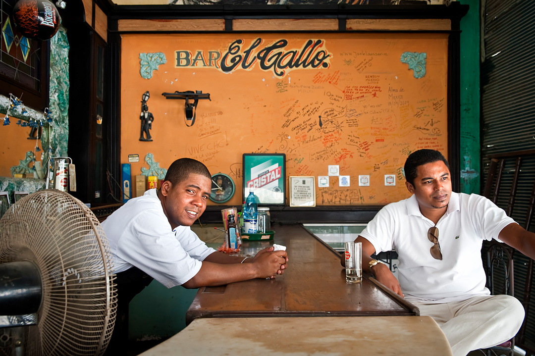 Bar in Old Habana. Despite of all the economic problems, cubans try to enjoy. 