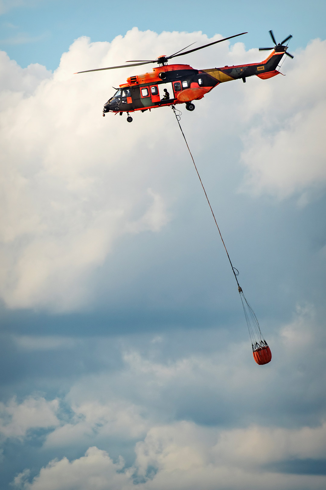Eurocopter AS-532 Cougar in Aire 75' Air show in Torrejón de Ardóz Air Base. 