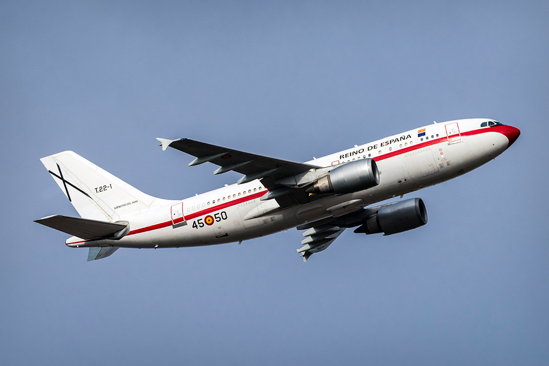 Airbus A310 of the 45th Spanish Air Force Group in flight.