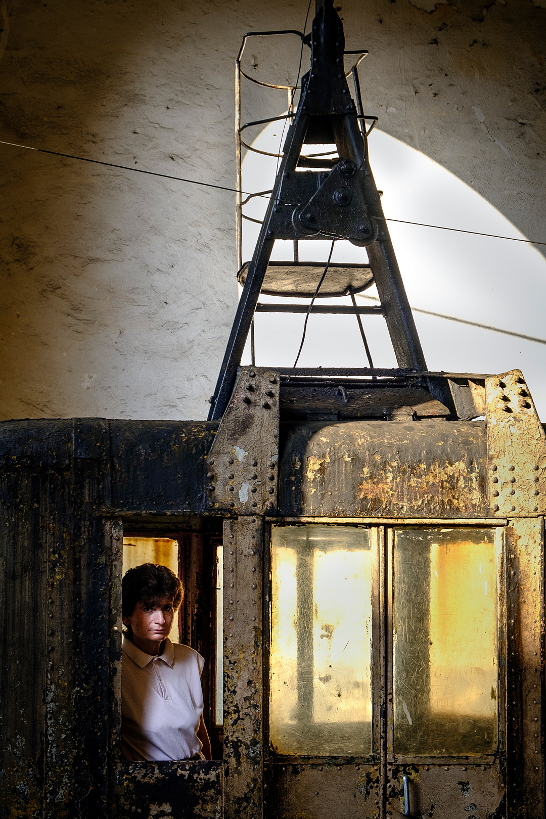 Cable car driver in Chiatura.