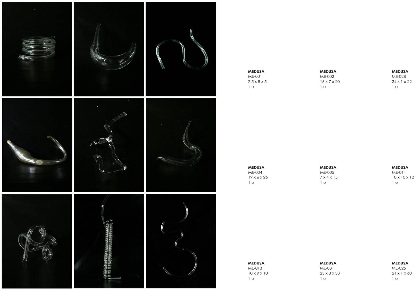 9 of the selected beautiful failures displayed on the left side, with their corresponding tags on the right as part of the Medusa family.