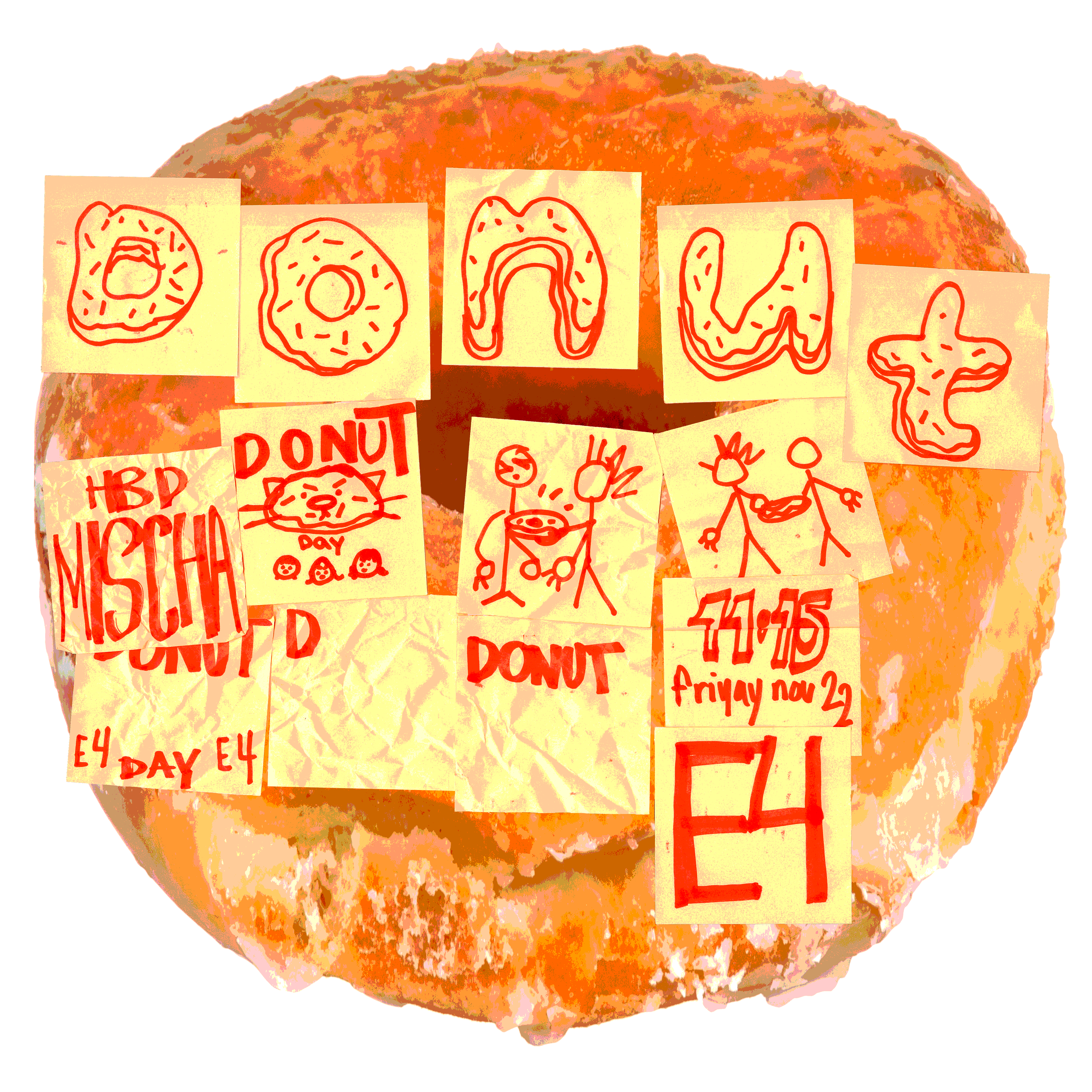poster advertising donut day for radio club