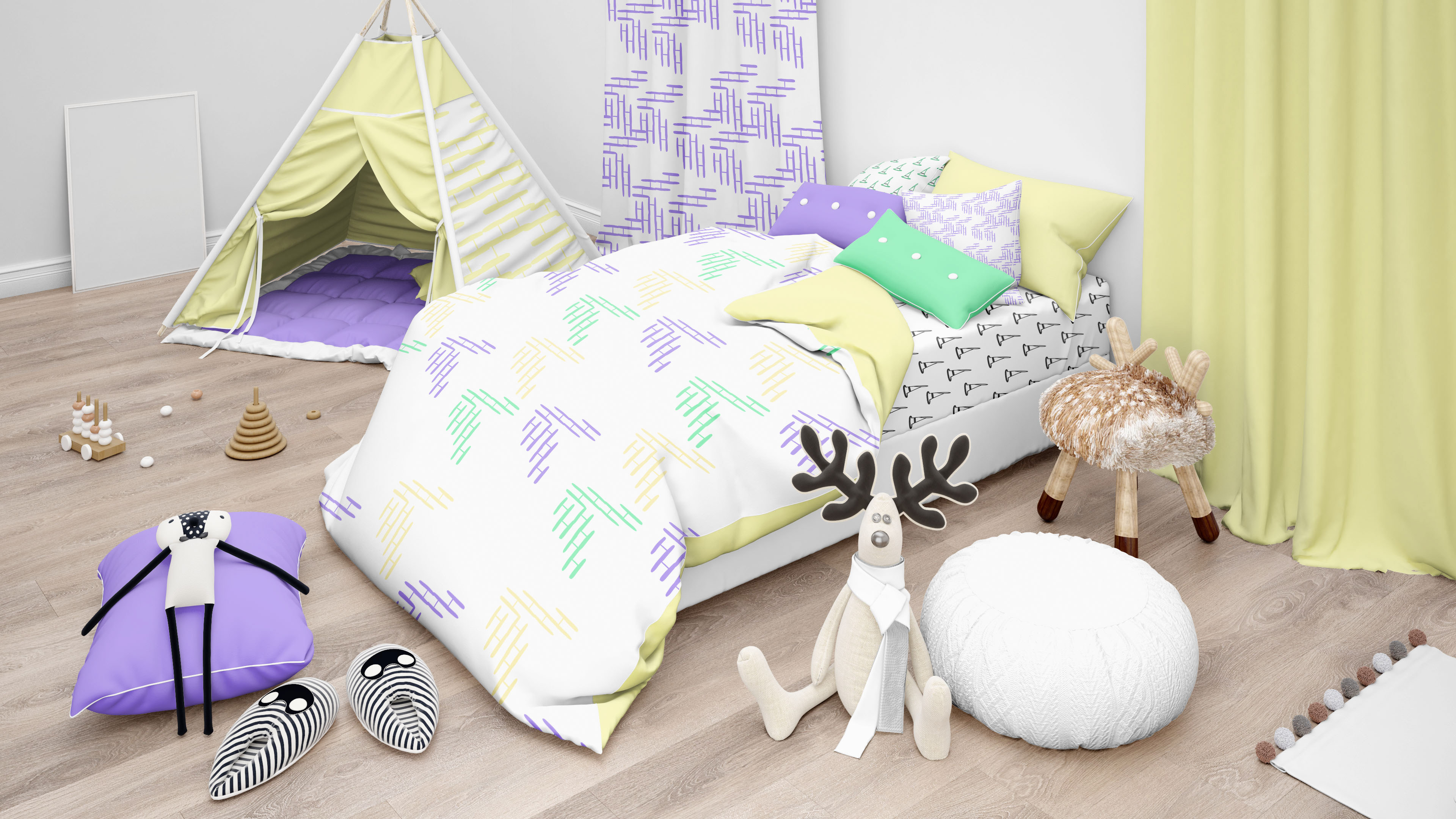 type as textile (kids room)