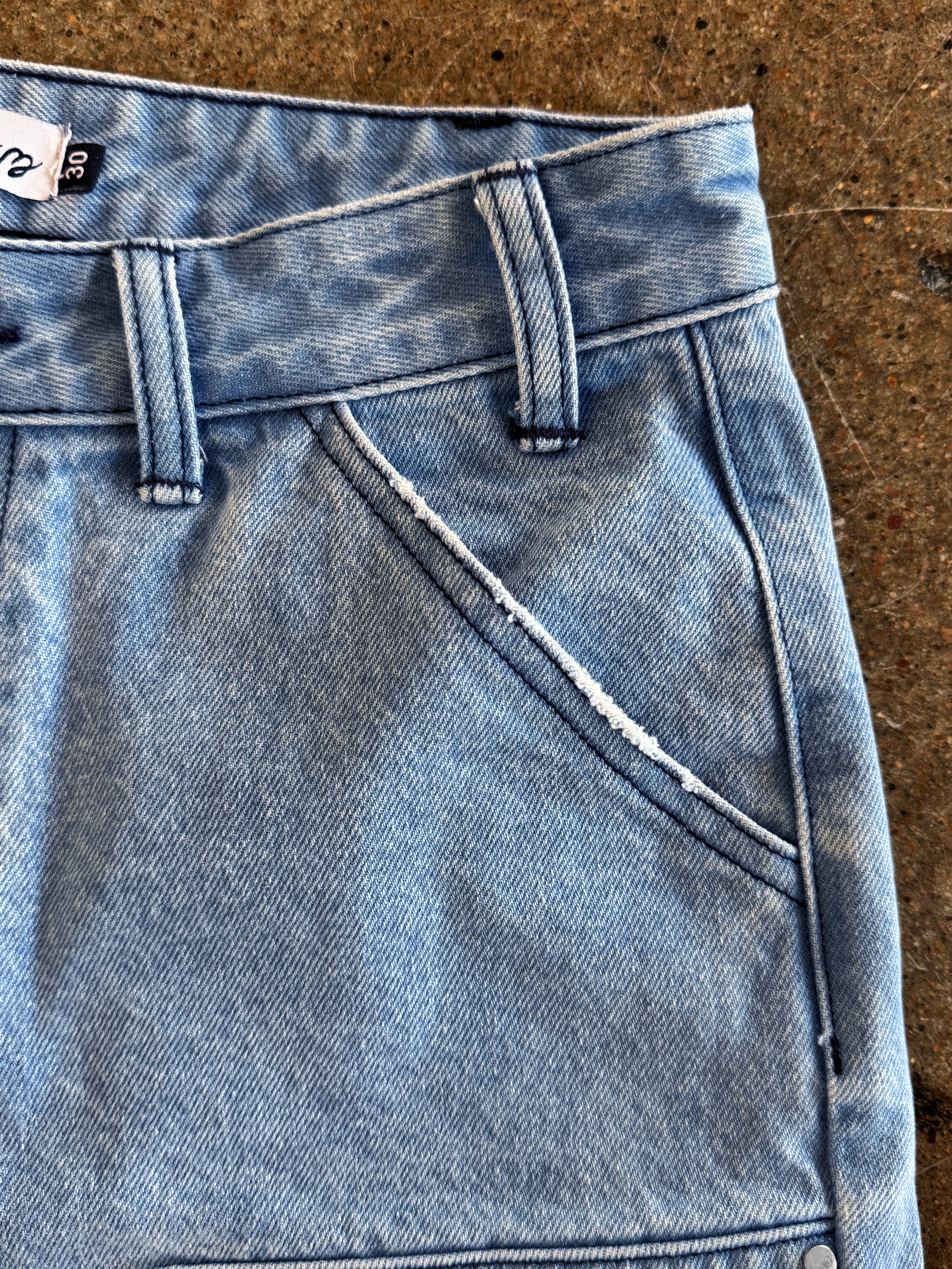 Distressed Finish On Front Pockets