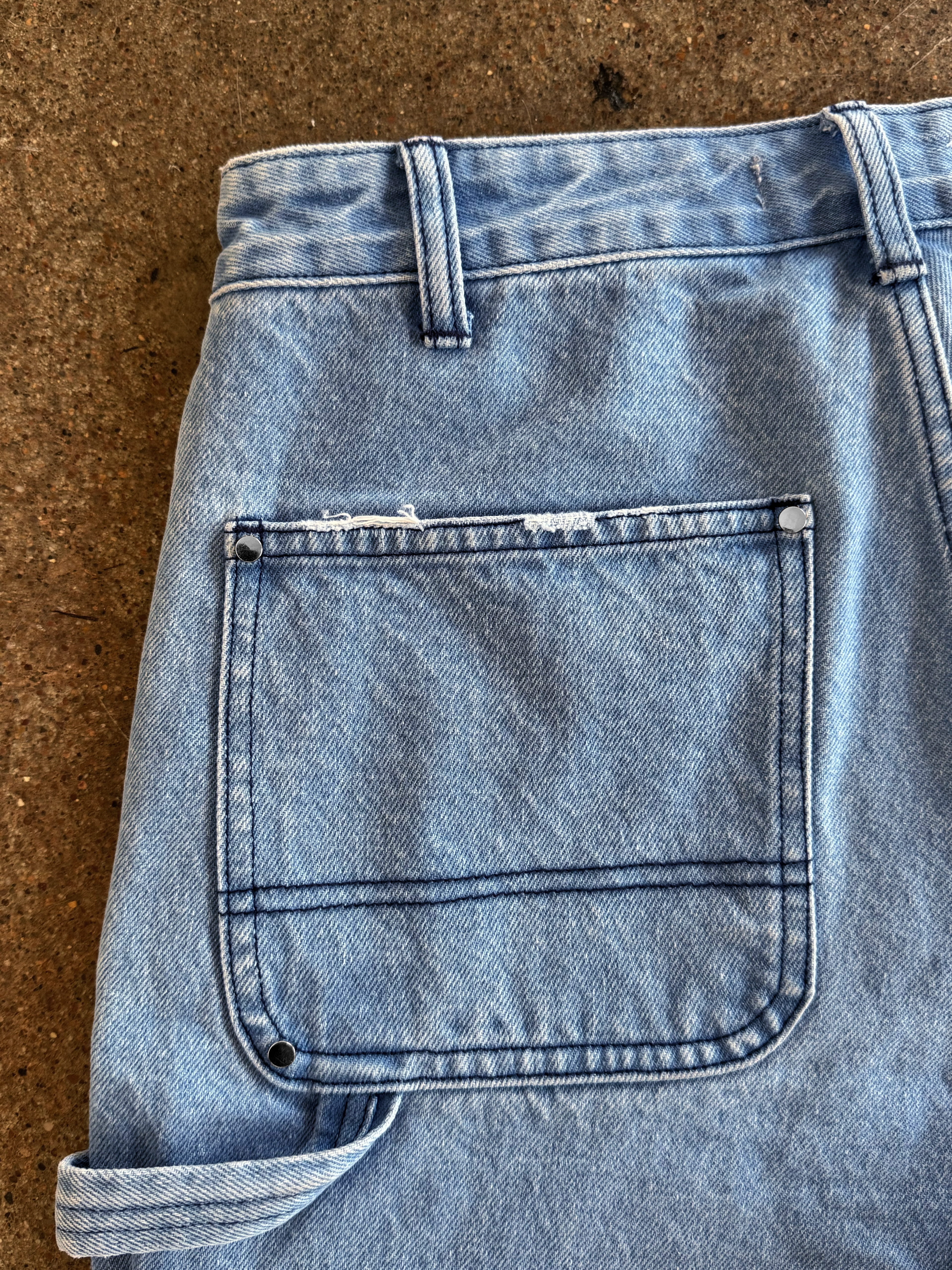 Distressed Finish On Back Pockets