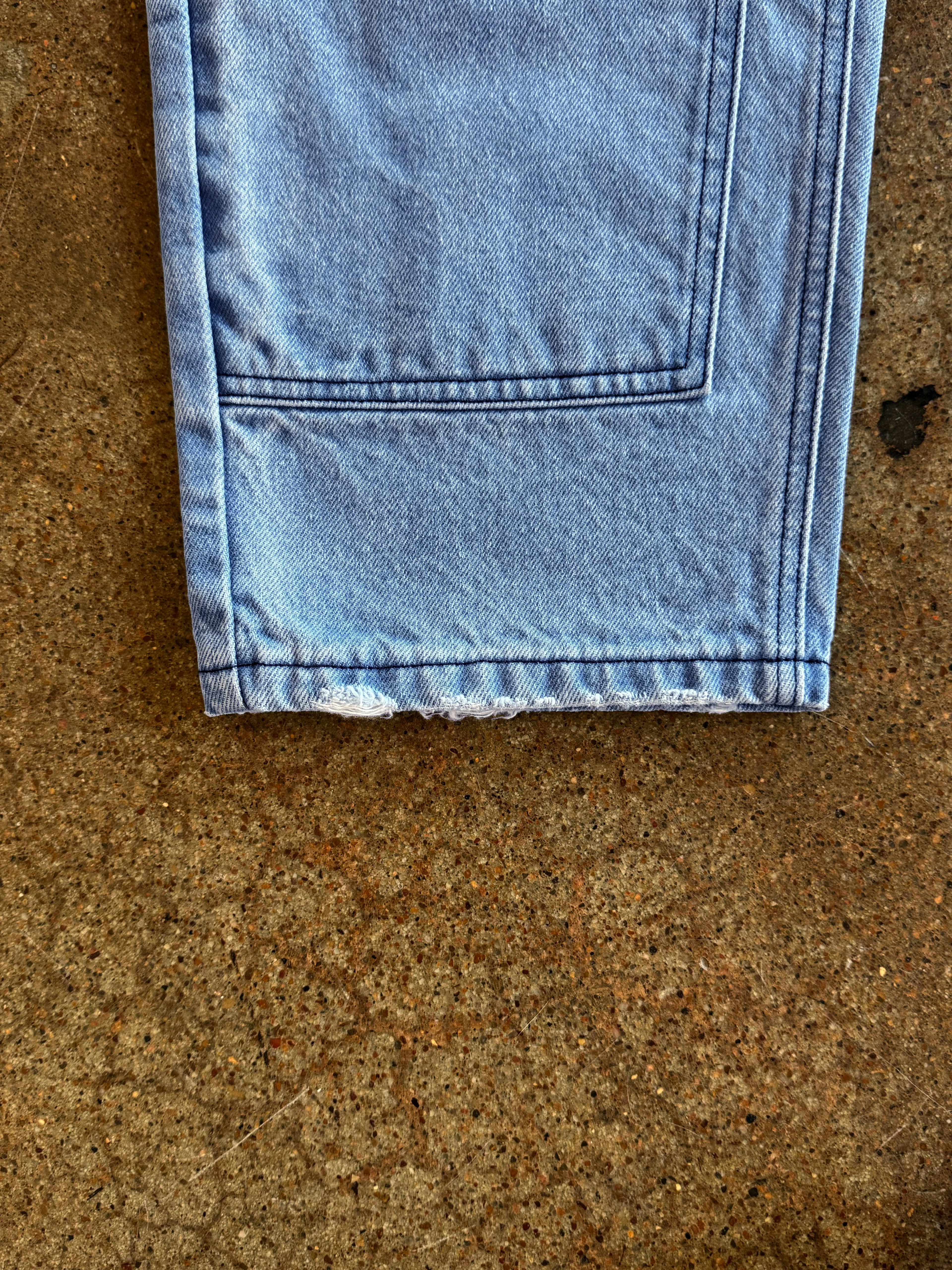 Distressed Finish On Leg Openings