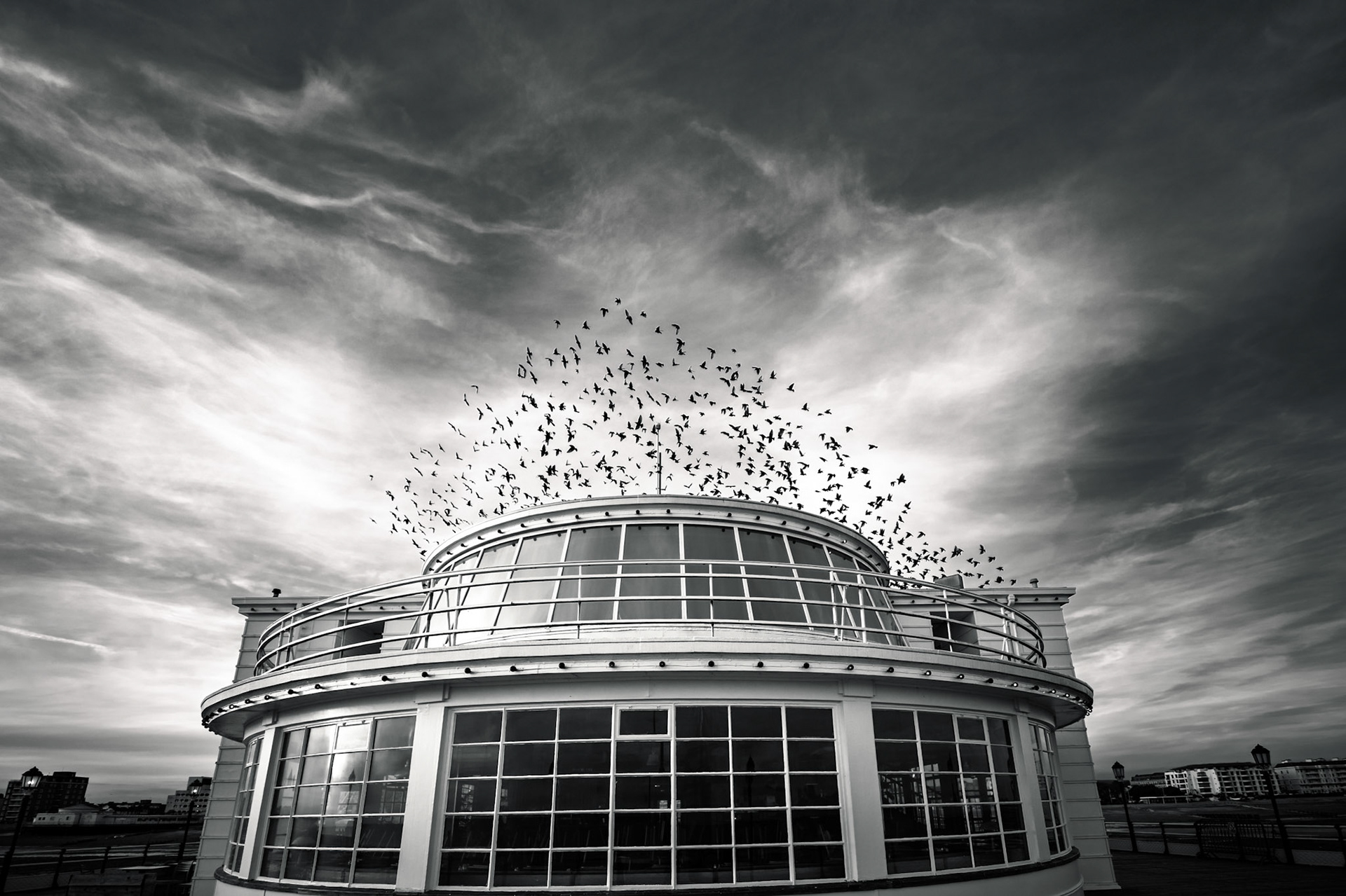 Starling Murmuration, Worthing Pier, England