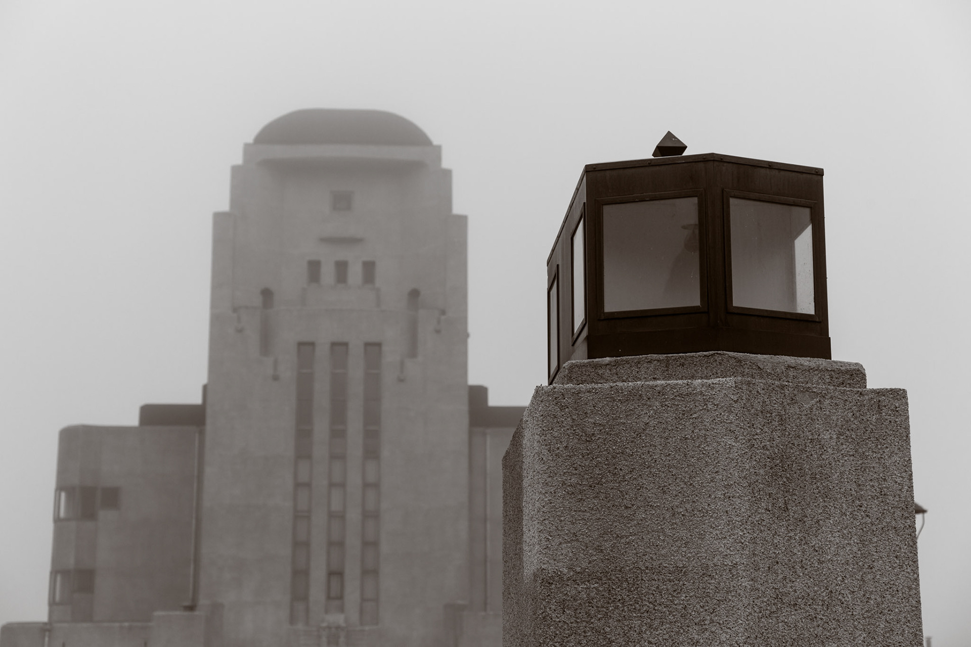 Gate Post and Building A