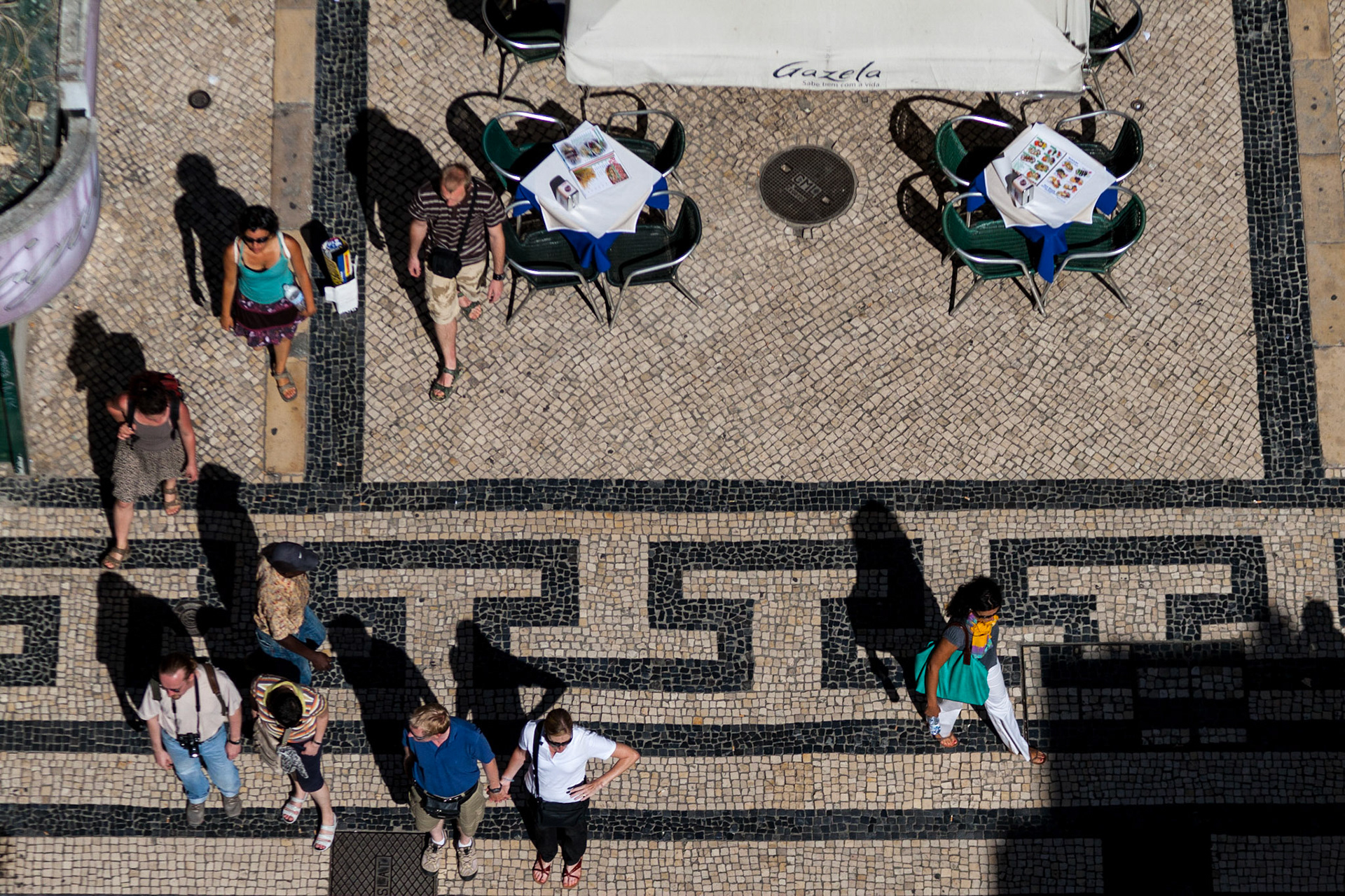 People in Downtown Lisbon
