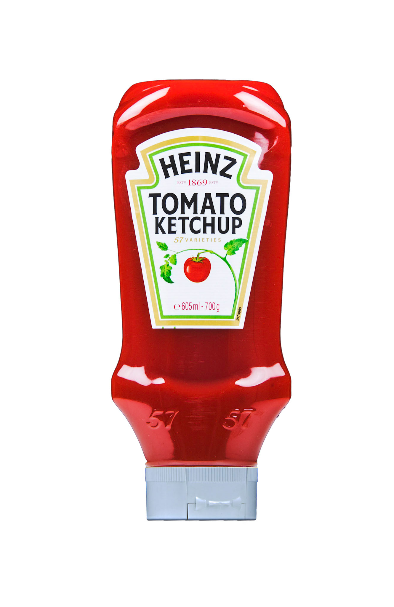 Heinz tomato ketchup on a white background