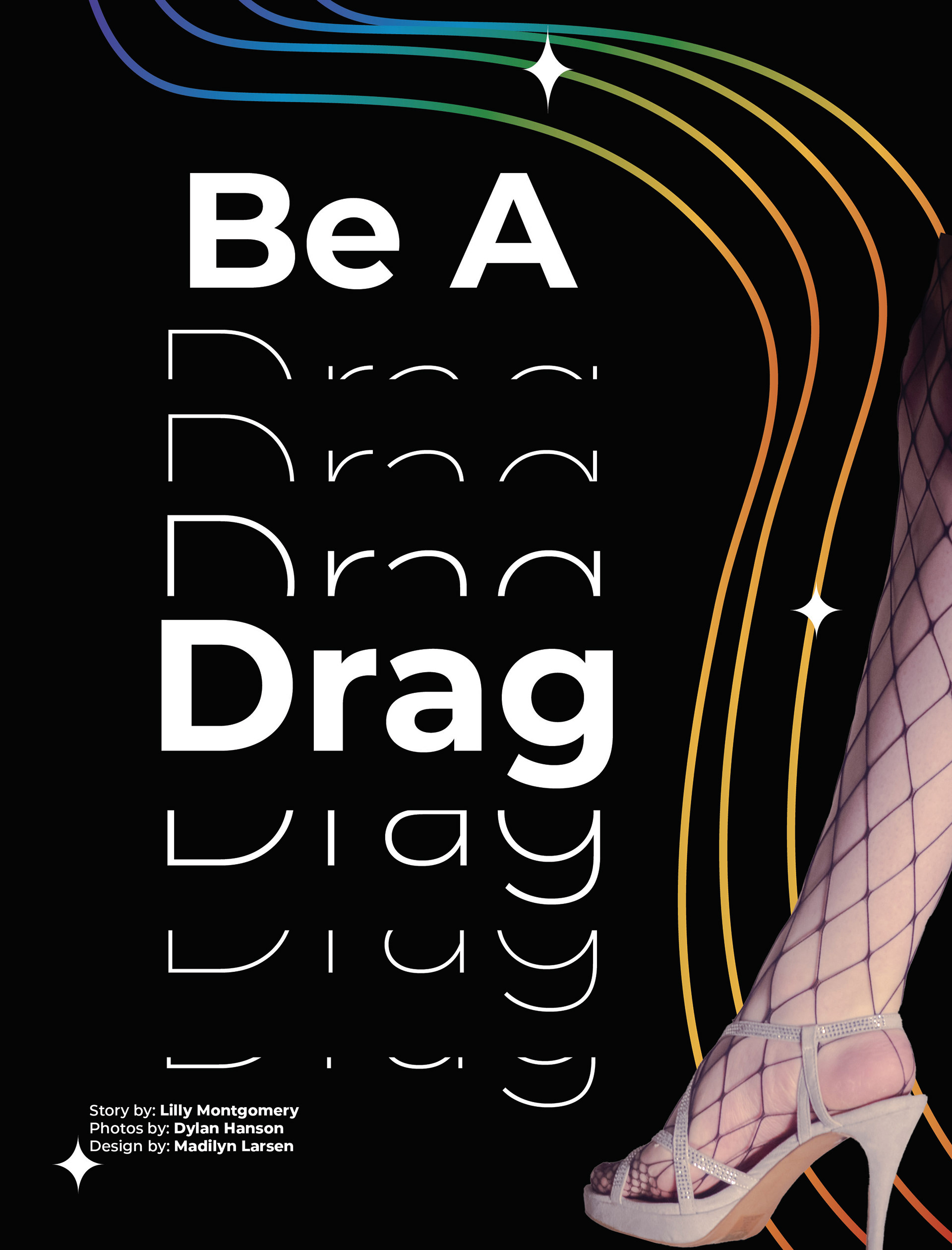 Title page to drag photoshoot